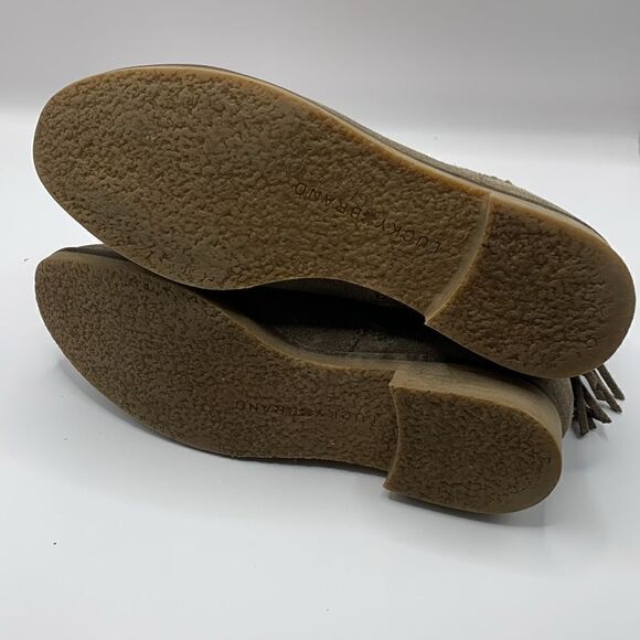 Lucky brand Galley style fringe brown suede ankle booties woman’s size 7.5 - Picture 9 of 9